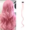 Extensões de Cabelo Cacheado Tingido Colorido para Pendurar na Orelha no Atacado, Um Cartão de Mechas para Mulheres, Mechas Naturais Invisíveis, Mechas Rosas