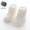 Calcetines para niños invierno nuevo color sólido algodón peinado rizo calcetines de bebé engrosados cálidos calcetines de bebé dispensación calcetines de tubo