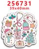 Nuevo parche de resina acrílica con lazo 2023 adorables pegatinas decorativas para refrigerador PR256736