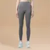 Mallas de Fitness para Correr Levanta Glúteos de Cintura Alta Control de Abdomen Elásticas Deportivas Ajustadas Pantalones de Yoga Gris-Morado para Mujer