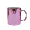 Taza de Agua de Cerámica Electrochapada de Alta Calidad, Taza Elegante con Brillo Metálico, Taza de Cerámica de Revestimiento Recto, Taza de Café
