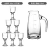 Juego dispensador de licor, vaso de chupito, vaso alto, copa de vino pequeña, jarra para servir, vaso tipo bala de cristal, decantador de vino tinto