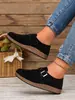 Amazon Cross-Border Novas Sandálias para Mulheres Exportação Bico Redondo Salto Baixo Casuais Meias Chinelos Cor Pura 43 Tamanho Grande Sapatos Femininos Retrô
