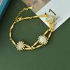 Pulsera de lujo con incrustaciones de cobre y jade Hetian blanco, jade dorado, pulsera de jade, suministro en vivo