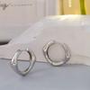 Pendientes de Cuerpo Completo S925 de Plata, Estilo de Moda y Sencillo, Súper Texturizados, Pendientes Grandes Asimétricos Aerodinámicos Personalizados