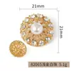 Botones Metálicos de Alta Gama, Botones Pequeños Estilo Chanel para Manualidades de Colores Mixtos, Botones de Perla de Alta Gama Cosidos a Mano, En Stock de Fábrica