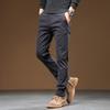 Pantalones casuales para hombre Primavera y Otoño Nueva Moda Pantalones ajustados para hombre Estilo coreano Pantalones largos de hombre con forro polar para jóvenes