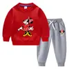 Traje de suéter para niños otoño e invierno 2023 estilo occidental nuevo traje cálido de invierno acolchado de terciopelo de manga larga para niños grandes