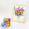 Flor Seca Inmortal Rosa Seca diy Marco de Fotos Estéreo Material Hecho a Mano Mesa Regalo Festivo Conservación Decoración Creativa