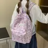 Mochila Casual de Cuadros Estilo Japonés para Mujer, Versión Coreana, Estilo Universitario, Mochila Escolar para Estudiantes de Secundaria y Preparatoria, Mochila de Lona de Gran Capacidad