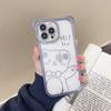 Orejas de Oso Electrochapadas Transparentes Adecuadas para Funda de Teléfono Apple 17 16/Xr/15 Funda Protectora de Dibujos Animados Iphone11 Suave