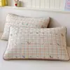 Funda de almohada para dormitorio de estudiante, a prueba de aceite y saliva, 48cmx74cm, juego de dos, funda de almohada individual para uso doméstico
