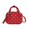 Bolsa vermelha de bolinhas requintada e moderna para mulheres, nova moda 2026, bolsa transversal versátil, minibolsa, bolsa pequena