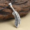 Colgante de pluma de girasol de la serie Águila de Plata Tailandesa clásica vintage para hombre, de plata esterlina S925, venta al por mayor de fábrica