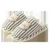 Novas Pantufas de Algodão Listradas de Gato para Outono e Inverno de 2026, Unissex, Pelúcia Espessa, Aquecimento para Casa, Pantufas Fechadas Antiderrapantes