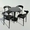Mesa de Balcón para Exteriores, Mesa Redonda Pequeña de Acero al Carbono Resistente al Sol y la Lluvia para Patio Exterior, Jardín, Tienda de Té con Leche, Uso en Exteriores