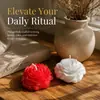 Vela aromática de cera de soja con aroma a peonía, vela aromática con forma de flor, decoración atmosférica para regalo navideño