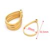 Acero Inoxidable Pulido Pegamento Patrón Geométrico Hueco Marco Base de Gema Marco Colgante Joyería Hecha a Mano DIY Accesorios