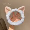 Celebridad de Internet Estilo Coreano Astas Grandes Orejas Pequeñas Mascarilla Facial Limpiadora Diadema de Felpa Unisex Maquillaje Accesorios para el Cabello Diadema