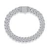 Procesamiento Personalizado Pulsera Versátil de Moda Moissanita Pulsera Luz de Fe Moderna Simple Elegante Pulsera de Plata 925