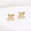 Materiales Base para Aretes de Perla de Madre Chapados en Cobre Zongxing para Aretes Hechos a Mano de Trébol, Estrella y Mariposa con Base de Incrustación de Jade