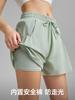 Novedad Primavera 2026 Pantalones Cortos Deportivos para Mujer Falsos de Dos Piezas Anti-Exposición Ropa de Yoga Pantalones Cortos de Entrenamiento para Maratón