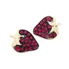 Brincos de tarracha de morango com diamantes gota de óleo especiais transfronteiriços série de frutas brincos simples retrô brincos populares de e-commerce brincos brincos