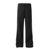 Pantalones casuales de pierna ancha para hombre, de marca de moda, de calle, con bolsillos laterales, holgados, de algodón puro, para uso diario.