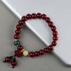 Pulsera de Moda con Flores Pequeñas, Cristal y Cinabrio Estilo Coreano, Pulsera para Chica Estudiante, Accesorio Pequeño Simple de Boutique de Nicho
