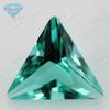 Huagang Gem Triângulo Ângulo Reto Luz Verde Vidro Nu Pedra Cor Artificial Contas Soltas Anel de Fundo Pontiagudo Jóias