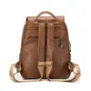 Mochila de cuero suave para mujer, nueva bolsa escolar versátil para estudiantes, bolsa de mamá, mochila de gran capacidad para exteriores, mochila casual de viaje