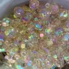 16 mm de alto transparente Uv plateado colorido disco multicolor uva fútbol agujero para colgar cuentas diy accesorios para joyería hecha a mano materiales
