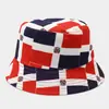 Novo Chapéu de Balde com Elemento de Bandeira Multi-País Transfronteiriço (Chapéu Bucket Casual Tendência Estilo Logo de País) SJ