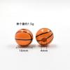 Bolas de Madeira Simulada, Contas de Madeira, Futebol, Basquete, Baseball, Rugby, Vôlei, Contas Redondas, Acessórios de Contas Soltas para Chaveiro DIY