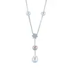 Nuevo Collar de Zirconia Flor Estrellada Perla de Alto Gama Otoño e Invierno para Mujer, Cadena de Suéter de Lujo Ligero Accesorios Gargantilla