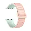Adequado para Apple Watch Ultra9876543210 Geração Se Pulseira de Relógio Magnética de Silicone com Argola de Três Contas para Workwear