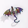 Broche Cartoon Dragão com Gotejamento de Óleo Retrô para Homens, Acessório Personalizado para Terno e Casaco, Joia de Alfinete, Fornecimento Transfronteiriço