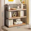 Estante de almacenamiento de escritorio para dormitorios estudiantiles, estantería vertical simple de varias capas, estante de almacenamiento de libros, organizador de archivos para escritorio de oficina