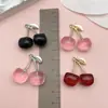6 Resina Fruta Tridimensional Colgante Cereza Grande Hecho a Mano DIY Llavero Bolsa Collar Accesorios de Joyería para Mujer