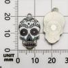 Colgante de Calavera Colorida de Aleación de Venta Caliente Transfronteriza Joyería Hecha a Mano DIY Cadena de Mano Collar Colgante de Halloween