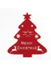 Vajilla Navideña Transfronteriza, Cubiertos, Posavasos, Bolsitas de Fieltro para Tenedor y Cuchara, Decoraciones de Mesa Navideñas en Stock