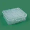 Pacote com 23 Caixas Quadradas de 4,5 com Tampa Transparente e Fecho de Encaixe Caixa Retangular de Plástico Transparente PP Caixa de Armazenamento para Cartões