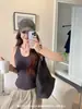 Camisole de Algodão Puro Básico Estilo Coreano Versátil com Bojo Integrado para Mulheres Furos Respiráveis Bojo Emagrecimento Valoriza a Silhueta Top Versátil de Base