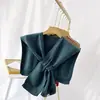 Chal de hombro primavera y otoño prenda exterior Corea del Sur tejido anudado bufanda para habitación con aire acondicionado bufanda para el cuello de mujer capa pequeña