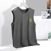 [Entrega Rápida] Chaleco Camiseta sin Mangas de Secado Rápido Seda Helada Top Deportivo Holgado Manga Corta para Correr Ropa de Entrenamiento Fitness