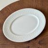 Nuevo en stock Plato de cena con relieve Alice Plato plano Plato de comida occidental Plato de postre de fruta Plato de cena para el hogar Plato de restaurante