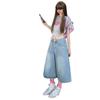 Shorts de Mezclilla para Mujer 2025 Verano Nuevo Cintura Alta Sueltos Rectos Adelgazantes Estilo Lazy Versátiles Pantalones Recortados de Pierna Ancha