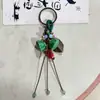 Pingente de Morango de Cerâmica Jingdezhen, Chaveiro Estilo Ins, Uso Duplo para Bolsas, Item Popular de Feira Noturna, Fornecimento Direto do Fabricante
