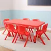 Mesas y Sillas para Jardín de Infancia, Juego de Mesa Infantil, Mesa de Juguetes para Bebé, Escritorio de Plástico Doméstico para Aprender, Silla Pequeña Rectangular