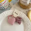 Diadema de Tela a Cuadros con Corazón Coreana de Alta Elasticidad Rellena de Algodón Dulces Accesorios para el Cabello de Niños Goma para el Cabello Cuerda para el Cabello Adorno para la Cabeza